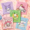 Tarjetas de cartulina de dibujos animados lindas, tarjetas de bolsillo plegables planas, materiales de embalaje, suministros para envolver DIY, tarjetas de papel decorativas