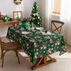 Toalha de Mesa Personalizada Tema de Natal Estilo Feriado Impressa Retangular Mesa de Centro Sala de Estar Sala de Jantar Impermeável Decorativa