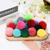 Em estoque 5cm pompom colorido feito à mão pompom diy acessórios de cabelo infantis acessórios de pompom bola de fio grosso 5cm