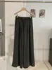 KEKEZOON Calça Casual Versátil de Veludo Macio Lisa de Cintura Alta Elástica de Perna Larga Reta Afinando 9031