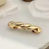 Grampo de Cabelo com Design Dourado e Mola para Mulheres, Grampo de Cabelo Elegante e da Moda de Alta Qualidade, Presilha Lateral para Prender Fios Soltos