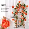 Montaña de Nieve Simulada Flor de Rosa Enredadera Flores Falsas Cubierta Decorativa para Envolver Tubo de Aire Acondicionado Flores de Enredadera para Arco de Boda Paisajismo