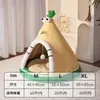 Cama Pequena para Cachorro Inverno Acolchoada Tenda Fechada Quente Saco de Dormir para Gatinhos