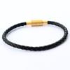 Pulsera de alambre de acero de 4 mm, cuerda de cuero trenzada, cuerda roja trenzada, acero inoxidable, cuerda de mano CTF Zhoujia, productos semiacabados, se pueden usar, cuentas de transferencia de oro duro