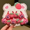 Hairpin Strawberry Bear Cabelo Corda Bonito Faixa de Cabelo Cartoon Cabelo Strawberry Bear Clip Headwear