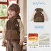 Chaqueta con capucha para niño jellybaby invierno niños pequeños ropa de bebé con forro polar ropa de invierno cálido top para niños
