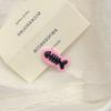 Pasador para el cabello de hueso de gatito rosa y negro Y2K Sexy Corazón Mini Clip de pico de pato Chica Corazón Dibujos animados Tocado Flequillo femenino