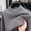 Otoño e invierno transfronterizo nuevo tejido de punto 100% lana de oveja, engrosado y cálido, venta directa del fabricante, suéteres de lana para hombre al por mayor