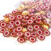 Hebilla de Girasol con Pedrería, Hebilla de Flor con Pedrería de Garra de Cristal, Pedrería Cosida a Mano, Accesorios de Pedrería Galvanizada, Decoración de Joyería DIY