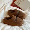 Novas pantufas de pelúcia para mulheres, 2026 novo inverno interior casa antiderrapante casal sola grossa quentes fofas de algodão pantufas para homens