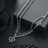 Collar para Hombre Corazón de Lava Cruz Moda Versátil para el Trabajo Cadena para Clavícula Hip-Hop para Mujer Lujo Ligero Joyería de Alta Gama