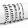 Collar NK de acero de titanio europeo y americano que no se decolora para hombre, pulsera versátil de moda para mujer, accesorios de cadena cubana, joyería personalizada para parejas