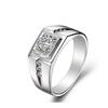 Anillo para Hombre de Cobre Plateado en Plata con Diamantes de Venta Caliente de AliExpress, Nuevo Anillo de Boda para Hombre Dominante y Moderno Europeo y Americano, Regalo de Cumpleaños