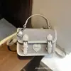 Bolso Súper Moderno de Bloques de Color para Mujer 2025 Nueva Moda Versátil Bolso Cruzado para el Trabajo Bolso Cuadrado Pequeño Exquisito Bolso Tote Pequeño