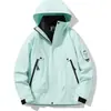 Chaqueta exterior para hombre y mujer, 3 en 1, con estampado de logo, forro polar, a prueba de viento e impermeable, adecuada para primavera, otoño e invierno, hecha con grafeno