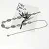 Cadena de Cintura de Plata de Ley Tallada de Cinco Estrellas para Mujer Cinturón Metálico de Mariposa Decorativo Estilo Bohemio Retro para Mujer