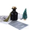 Frasco de aromaterapia de 120ml, frasco de aromaterapia de vidro preto brilhante, barriga cinza sem fogo, frasco vazio de aromaterapia pode ser personalizado