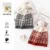 2026 Gorro de Lã Tricotado com PomPom, Inverno Macio e Fofo, Gorro de Tricô Cor Camelo que Afina o Rosto, Gorro para Aquecer as Orelhas para Mulheres