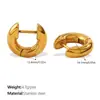 Novos Brincos de Argola Geométricos de Verão de Alta Qualidade Estilo Ins Cool Aço Inoxidável Banhado a Ouro 18K Brincos Simples para o Dia a Dia
