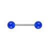 Clavo de lengua de bola acrílica luminosa de acero inoxidable, joyería de piercing de clavo de lengua de varilla de acero inoxidable para fabricantes transfronterizos, venta al por mayor