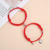 Nueva pulsera de pareja con carita sonriente atractiva con imán, un par de pulseras tejidas a mano para hombre y mujer, joyería al por mayor, exclusiva transfronteriza