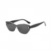 Nuevas Gafas de Sol Cat-Eye Sin Montura, Lentes de Una Pieza Punk Personalizadas, Visores Solares de Alta Gama para Mujer de Celebridad de Internet, Gafas de Sol Modernas para Hombre