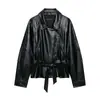 ZA AliExpress el más vendido comercio exterior transfronterizo estilo europeo y americano moda femenina estilo callejero biker chaqueta de cuero PU