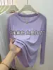 Camisa Protectora Solar Holgada de Cuello Redondo de Tencel para Mujer 2026 Suéter Blusa de Seda Helada Manga Larga Delgada Capa Interior Camiseta Top Estilo Coreano