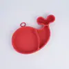 Tazón de Silicona para Comida Infantil con Ventosa, Vajilla Redonda de Silicona, Plato de Cena de Silicona Infantil de Grado Alimenticio Anti-Caídas y Resistente a Altas Temperaturas