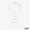 Pulsera de Cadena para Dedo de Venta Caliente Transfronteriza Simple y Elegante Zirconia Brillante Cadena de Muñeca Joyería de Acero Inoxidable Chapada en Oro