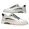 Zapatos de Hombre, Para Todas las Estaciones, Suela Blanda, Caña Baja, Cuero, Tenis de Moda, Tendencia Versátil de Bloques de Color para Correr, Deportes, Casual