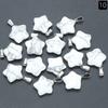 Colgante de estrella de cinco puntas de 1460-20 mm con piedra semipreciosa natural, colgante de estrella de cinco puntas, accesorios para collar y pendientes DIY