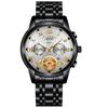 Reloj Fngeen Fenzun para Hombre Moda Tendencia Reloj Tourbillon para Hombre Cuarzo Correa de Acero No Funcional 4001
