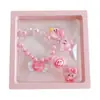 Pulsera nueva para niños 2024 anillo lindo para niña pequeña clip para la oreja de dibujos animados para bebé niña traje de joyería para niña venta al por mayor