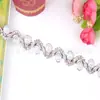 Cadena de Alambre Chapada en Oro con Diamantes y Perlas al por Mayor, Cadena de Circonita para Accesorios de Ropa, Cadena de Diamantes con Perlas para Accesorios Étnicos