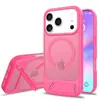 Aplicable Transfronterizo Apple 17/18Pro Soporte Funda Magnética para Teléfono Piel-Tacto Mate Cubierta Protectora para Teléfono Dos en Uno