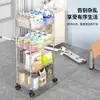 Carrito pequeño transparente, estantería de pie para sala de estar y dormitorio, para guardar bocadillos, libros y artículos varios, multicapa y móvil