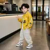 Chaquetas para Niños 2026 Otoño Nuevas Estilo Americano para Niños y Niñas Tendencia Geniales Chaquetas Bordadas Elegantes Chaquetas de Motocicleta Béisbol para Niños Pequeños