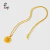 Collar Colgante Flor de Peonía Arena Oro Flor Cobre Chapado en Oro Mujeres Nuevo Estilo Chino Lujo Ligero Flores Florecen Riqueza y Honor de Moda Versátil Colgante