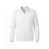 Comercio Electrónico Transfronterizo Sudadera con Capucha de Manga Larga con Cuello Camisero de Algodón para Hombre Estilo Old Money Otoño/Invierno Camisa Base de Rayas Ajustada POLO