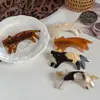 Pinza para el Cabello de Gato Estilo Coreano Accesorio para el Cabello Pinza para el Cabello de Acetato Lámina Acrílica Pinza de Resorte Adorno para el Cabello de Medio Recogido de Aleación