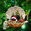 Nuevos Productos Transfronterizos Funda Perro Durmiendo Colgadores de Coche de Acrílico Colgadores de Árbol de Navidad Decoraciones para el Hogar
