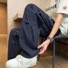 Calça Casual Plissada Estilo Workwear Americano Masculina Tamanho Grande Primavera e Outono Marca Tendência Solta e Fluida Calça Longa Versátil Calça Esportiva
