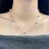 Collar de estrella de pelo de bebé con perlas Ma Shijia redondas de plata esterlina S925 para mujer, cadena de suéter de estilo nicho de alta gama que combina con todo