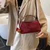 Bolso de Mano Retro de Gamuza Escarchada para Mujer 2025 Nuevo Bolso de Hombro tipo Almohada para Viajes Diarios Bolso Cruzado de Alta Gama Moderno