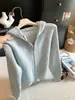 Suéter con capucha y cremallera de punto gofre estilo coreano 2026 chaqueta versátil casual nuevo top para mujer moderno