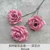 Ramo de Flores Artificiales Rosa Diamante de 3 Piezas Producto Terminado Flores de Seda Artificial para Arreglos de Boda Flores de Plástico para Decoraciones de Boda