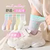 Item QuenteMeias Infantis Transfronteiriças Estilo Japonês Outono e Inverno Respiráveis Não Sufocantes Meia Cano Médio Esportiva para Estudantes em Cores Sólidas