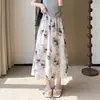 Pantalones Falda Anchos Tie-Dye Estilo Chino al por Mayor para Mujer, Falda Pantalón de Seda de Hielo Delgada y Fluida de Verano
