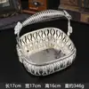 Cesta de Frutas de Metal de Lujo Ligero con Resorte, Plato de Frutas Estilo Nórdico, Recepción de Restaurante, Sala de Estar del Hogar, Plato de Frutas, Adorno Decorativo